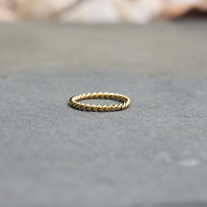 Stainless Steel Braided Ring
