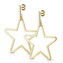 Load image into Gallery viewer, Stainless Steel Dangling Star Earrings
