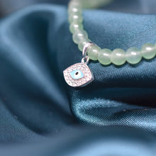Load image into Gallery viewer, Green Aventurine Evil Eye Beaded Necklace
