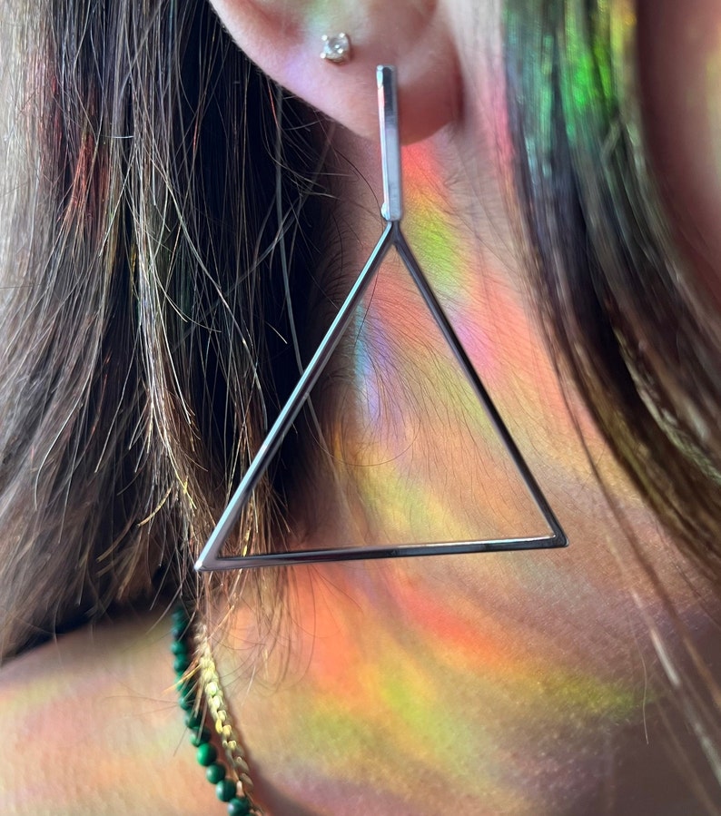 Triangle Dangling Earrings