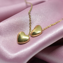 Load image into Gallery viewer, Dangling Mini Heart Chain Link Earrings
